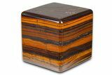 Polished Tiger Iron Stromatolite Cube - Billion Years #379593-1